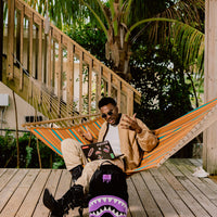 SPRAYGROUND® BACKPACK SHARK CENTRAL PASSPORT (PURPLE) BACKPACK
