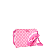 SPRAYGROUND® CROSSOVER CLUTCH SHINOBI SHARKS IN PARIS (PINK) CROSSOVER CLUTCH