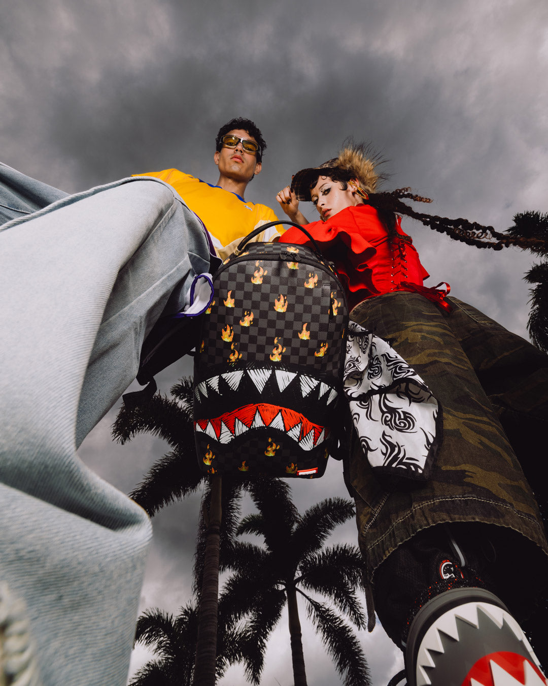 SPRAYGROUND® BACKPACK SUPER HOT FIRE SHARKS IN PARIS BACKPACK